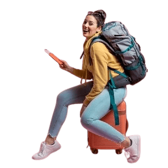 Traveler with luggage